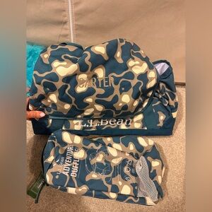 L.L. Bean Kids Camo Duffle Bag - Blue and Tan